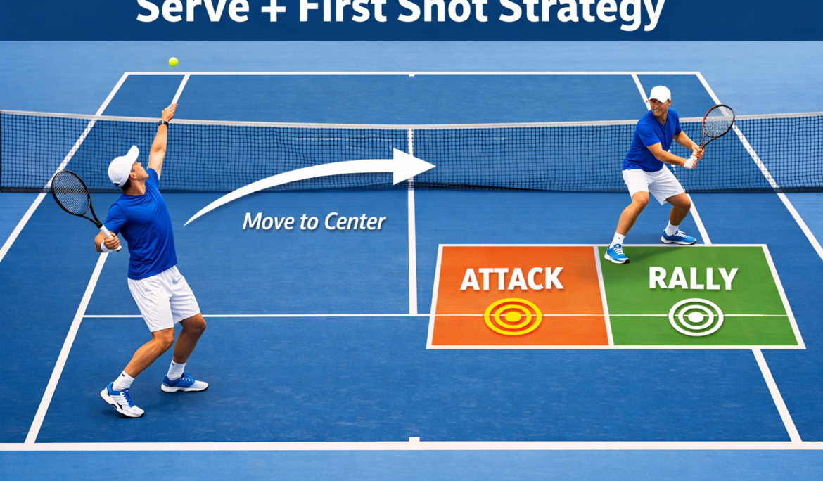 What to Do After Serve Tennis: First Shot Strategy That Wins Points